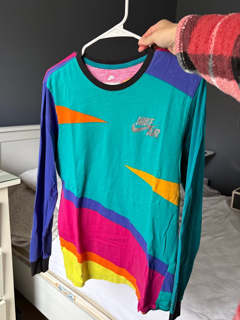 Nike Air Vintage Style Colorblock Long Sleeve Tee